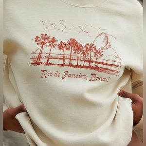 PacSun Golden Hour Brazil Palm Trees Crewneck Sweatshirt